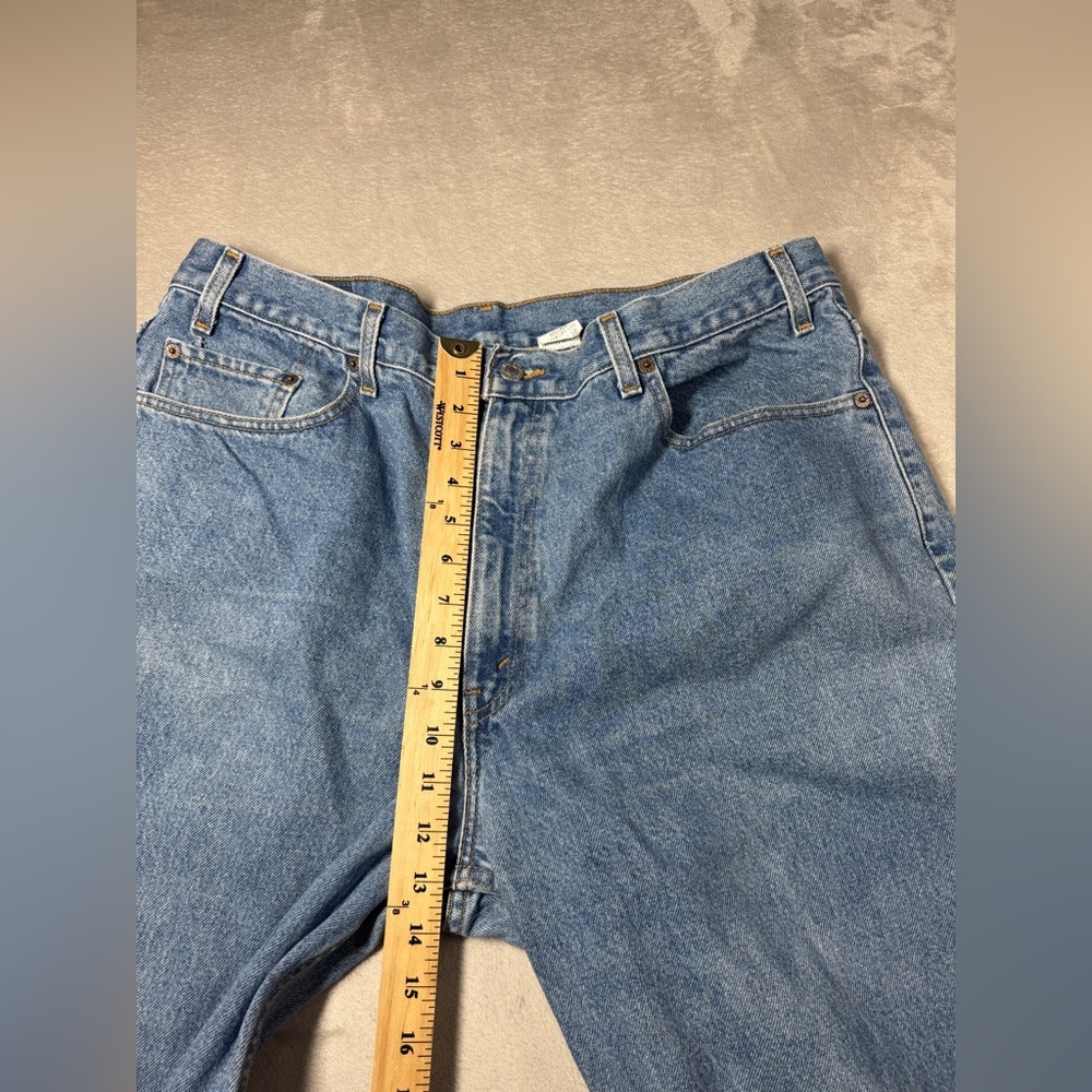 Vintage Levi’s Men’s Relaxed Straight Leg 100% Cotton Zip Fly Blue Jeans 40x30 - Picture 11 of 16